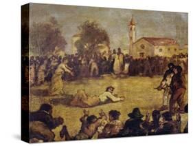 Sack Race, Italy, 19th Century-null-Stretched Canvas