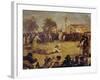 Sack Race, Italy, 19th Century-null-Framed Giclee Print