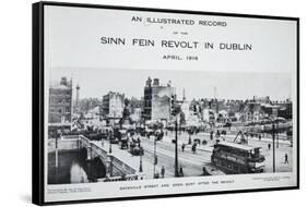 Sackville Street and Eden Quay after the Revolt, from 'An Illustrated Record of the Sinn Fein…-Irish Photographer-Framed Stretched Canvas