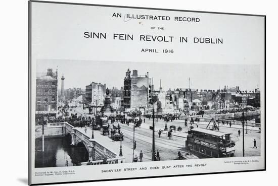 Sackville Street and Eden Quay after the Revolt, from 'An Illustrated Record of the Sinn Fein…-Irish Photographer-Mounted Giclee Print