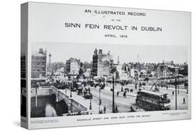 Sackville Street and Eden Quay after the Revolt, from 'An Illustrated Record of the Sinn Fein…-Irish Photographer-Stretched Canvas