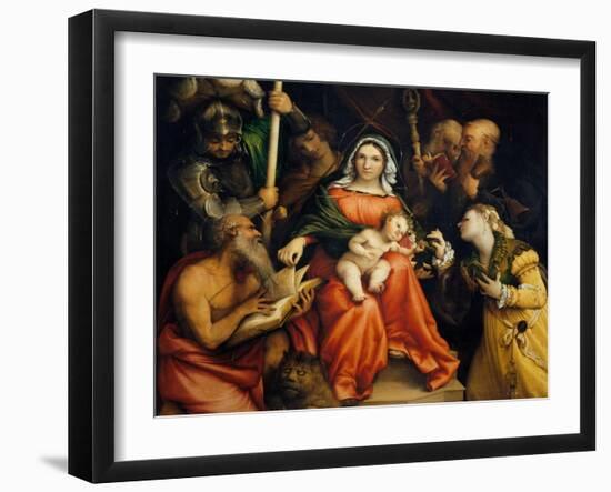 Sacra Conversazione-Lorenzo Lotto-Framed Giclee Print