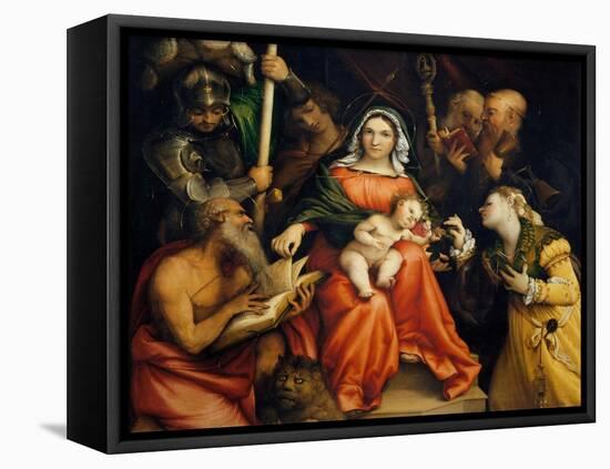 Sacra Conversazione-Lorenzo Lotto-Framed Stretched Canvas
