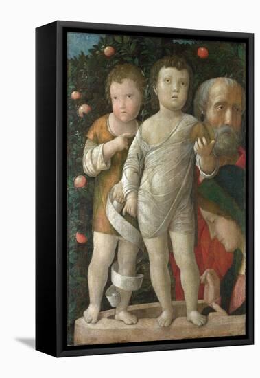 Sacra Familia, or Holy Family with Saint John-Andrea Mantegna-Framed Stretched Canvas