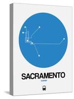 Sacramento Blue Subway Map-NaxArt-Stretched Canvas