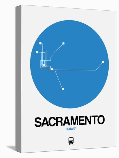 Sacramento Blue Subway Map-NaxArt-Stretched Canvas