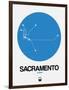 Sacramento Blue Subway Map-NaxArt-Framed Art Print