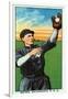 Sacramento, CA, Sacramento Pacific Coast League, Shinn, Baseball Card-Lantern Press-Framed Art Print