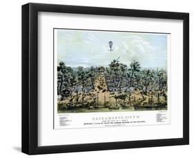 Sacramento, California, 1849-null-Framed Premium Giclee Print