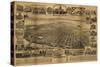 Sacramento, California - Panoramic Map No. 2-Lantern Press-Stretched Canvas