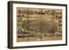 Sacramento, California - Panoramic Map No. 2-Lantern Press-Framed Art Print