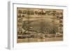 Sacramento, California - Panoramic Map No. 2-Lantern Press-Framed Art Print