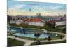 Sacramento, California - Panoramic View of Sutter's Fort-Lantern Press-Mounted Art Print