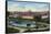 Sacramento, California - Panoramic View of Sutter's Fort-Lantern Press-Framed Stretched Canvas