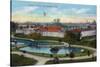 Sacramento, California - Panoramic View of Sutter's Fort-Lantern Press-Stretched Canvas
