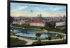 Sacramento, California - Panoramic View of Sutter's Fort-Lantern Press-Framed Art Print