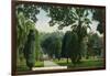 Sacramento, California - Scenic View in City Plaza-Lantern Press-Framed Art Print