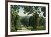 Sacramento, California - Scenic View in City Plaza-Lantern Press-Framed Art Print