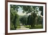 Sacramento, California - Scenic View in City Plaza-Lantern Press-Framed Art Print