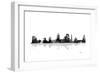 Sacramento California Skyline BG 1-Marlene Watson-Framed Giclee Print