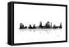 Sacramento California Skyline BG 1-Marlene Watson-Framed Stretched Canvas