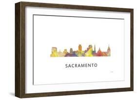 Sacramento California Skyline-Marlene Watson-Framed Giclee Print