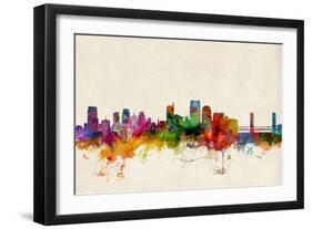 Sacramento California Skyline-Michael Tompsett-Framed Art Print