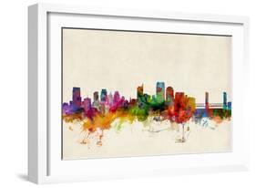 Sacramento California Skyline-Michael Tompsett-Framed Art Print