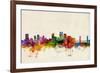 Sacramento California Skyline-Michael Tompsett-Framed Art Print