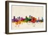 Sacramento California Skyline-Michael Tompsett-Framed Premium Giclee Print