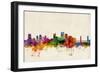 Sacramento California Skyline-Michael Tompsett-Framed Premium Giclee Print