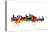 Sacramento California Skyline-Michael Tompsett-Stretched Canvas