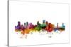 Sacramento California Skyline-Michael Tompsett-Stretched Canvas