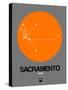 Sacramento Orange Subway Map-NaxArt-Stretched Canvas