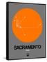 Sacramento Orange Subway Map-NaxArt-Framed Stretched Canvas