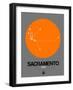 Sacramento Orange Subway Map-NaxArt-Framed Art Print