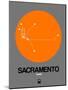 Sacramento Orange Subway Map-NaxArt-Mounted Art Print