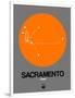 Sacramento Orange Subway Map-NaxArt-Framed Art Print