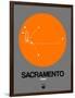 Sacramento Orange Subway Map-NaxArt-Framed Art Print