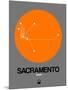 Sacramento Orange Subway Map-NaxArt-Mounted Art Print