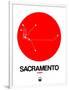 Sacramento Red Subway Map-NaxArt-Framed Art Print