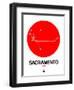 Sacramento Red Subway Map-NaxArt-Framed Art Print