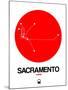 Sacramento Red Subway Map-NaxArt-Mounted Art Print