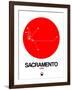 Sacramento Red Subway Map-NaxArt-Framed Art Print