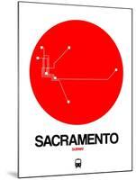 Sacramento Red Subway Map-NaxArt-Mounted Art Print