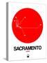 Sacramento Red Subway Map-NaxArt-Stretched Canvas