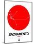 Sacramento Red Subway Map-NaxArt-Mounted Art Print