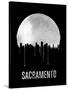 Sacramento Skyline Black-null-Stretched Canvas