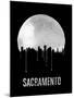 Sacramento Skyline Black-null-Mounted Art Print