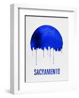 Sacramento Skyline Blue-null-Framed Art Print